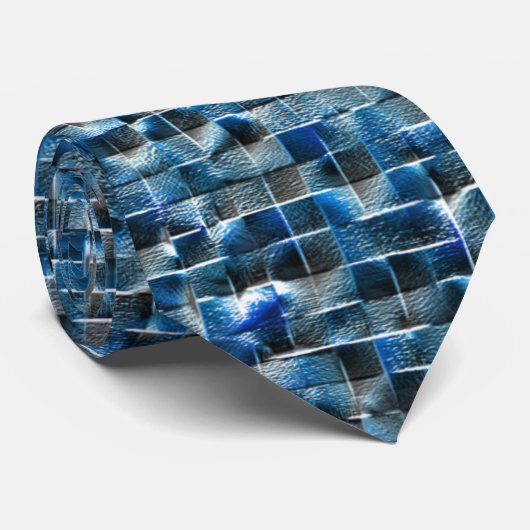 Virtuelle, graublaue, rustikale Keramik mit Mängel Krawatte (Gerollt)