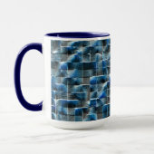 Virtuelle, graublaue, rustikale Keramik mit Mängel Tasse (Links)