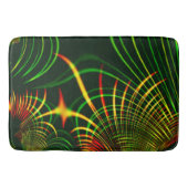 Virtuelle grüne Blätter, gelbe "feuerfarbene" Kurv Badematte (Vorderseite)