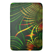 Virtuelle grüne Blätter, gelbe "feuerfarbene" Kurv Badematte (Vorderseite Vertikal)