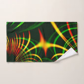 Virtuelle grüne Blätter, gelbe "feuerfarbene" Kurv Badhandtuch Set (Handtuch)