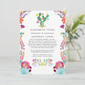 Virtuelle Hochzeit mit Floral Fiesta und reduziert Ankündigung (Stehend Vorderseite)