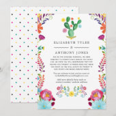 Virtuelle Hochzeit mit Floral Fiesta und reduziert Ankündigung (Vorne/Hinten)