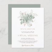 Virtuelle Hochzeitseinladung für das Budget Foliag (Vorne/Hinten)