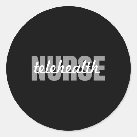 Virtuelle Krankenversorgung Runder Aufkleber (Vorderseite)