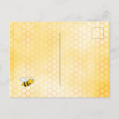 Virtuelle niedliche Bienenblumen Babydusche - Einl Postkarte (Rückseite)