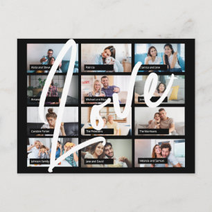 Virtuelle Online-Beste-Freunde-Fotos mit 12 Bilder Postkarte