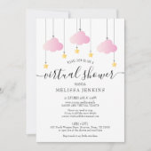 Virtuelle Online-Kinderdusche mit langer Entfernun Einladung (Vorderseite)