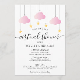 Virtuelle Online-Kinderdusche mit langer Entfernun Einladung