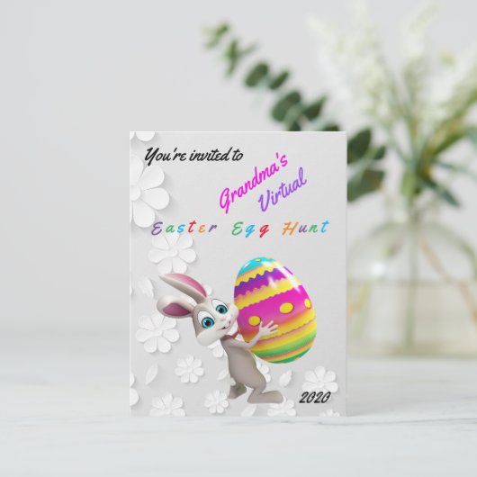Virtuelle Ostereisjagd Postkarte (Stehend Vorderseite)