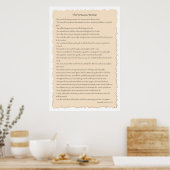 Virtuelle Pergament-Printwerbung Poster (Küche)