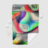 Virtuelle psychedelisch-metallische Rüstung recyce Golfhandtuch (Insitu)