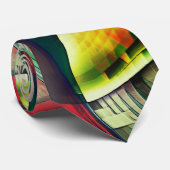 Virtuelle psychedelisch-metallische Rüstung recyce Krawatte (Gerollt)