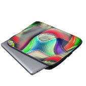 Virtuelle psychedelisch-metallische Rüstung recyce Laptopschutzhülle (Vorne Knopf)