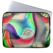 Virtuelle psychedelisch-metallische Rüstung recyce Laptopschutzhülle (Vorderseite)