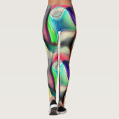 Virtuelle psychedelisch-metallische Rüstung recyce Leggings (Rückseite)
