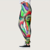 Virtuelle psychedelisch-metallische Rüstung recyce Leggings (Links)
