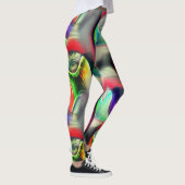 Virtuelle psychedelisch-metallische Rüstung recyce Leggings (Rechts)