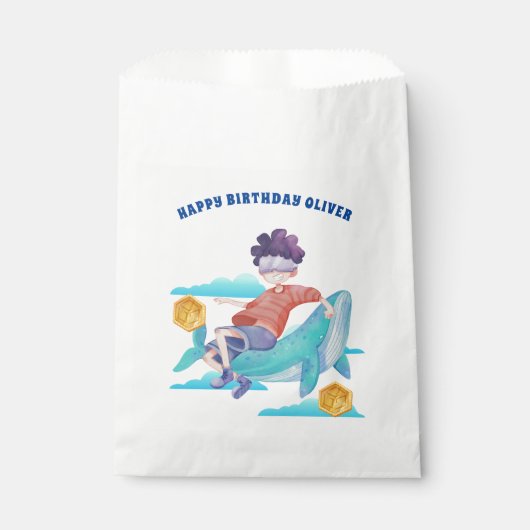 Virtuelle Realität | Gaming Birthday Vielen Dank Geschenktütchen (Vorderseite)