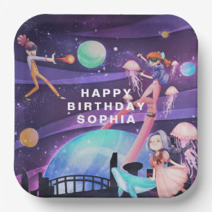 Virtuelle Realität Gaming Geburtstag Papier Tell Pappteller
