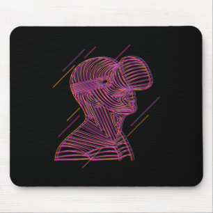 Virtuelle Realität Grafik-Linienkunst für einen VR Mousepad