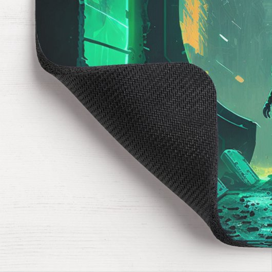 Virtuelle Realität im Cyberpunk Mousepad (Ecke)
