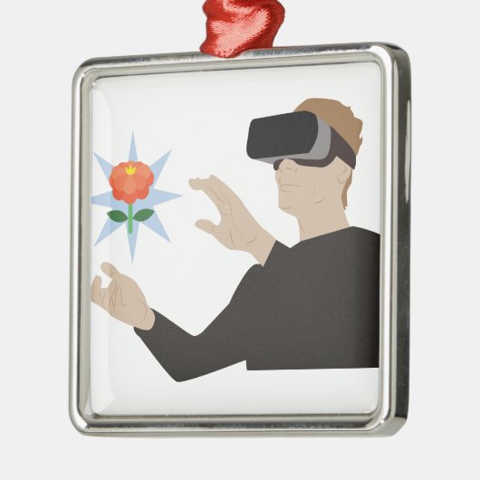 Virtuelle Realität Ornament Aus Metall (Links)