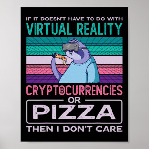Virtuelle Realität Vr Erweiterte Realität Ar Pizza Poster