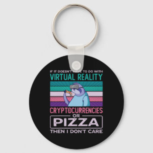 Virtuelle Realität Vr Erweiterte Realität Ar Pizza Schlüsselanhänger