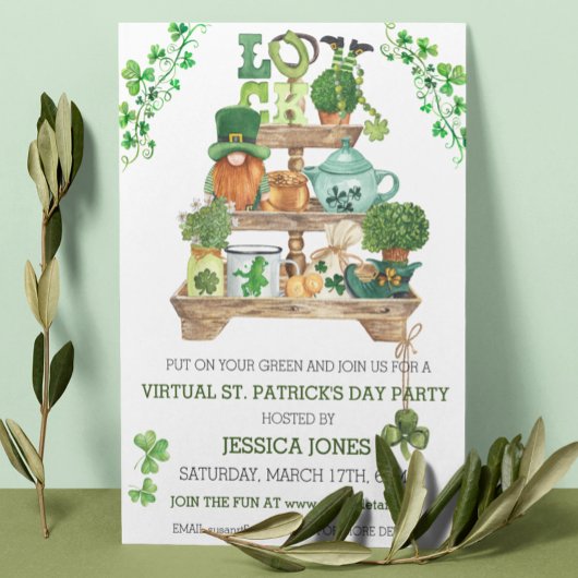 Virtuelle St. Patrick's Day-Feierparty Einladung