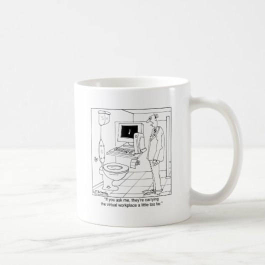 Virtueller Arbeitsplatz in einem Badezimmer Kaffeetasse (Rechts)