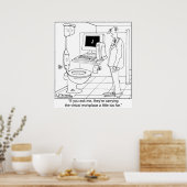 Virtueller Arbeitsplatz in einem Badezimmer Poster (Küche)