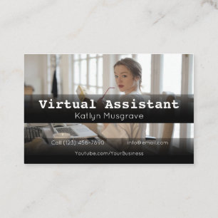 Virtueller Assistent Geschäfts-Karte bewerben Visitenkarte