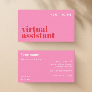 Virtueller Assistent moderner Visitenkarte