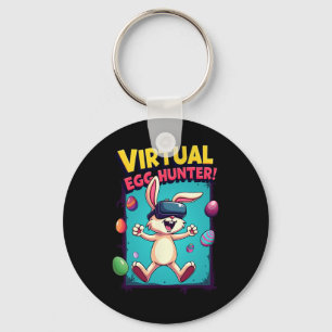 Virtueller Ei-Jäger - Lustiger Gamer Bunny Vr Oste Schlüsselanhänger