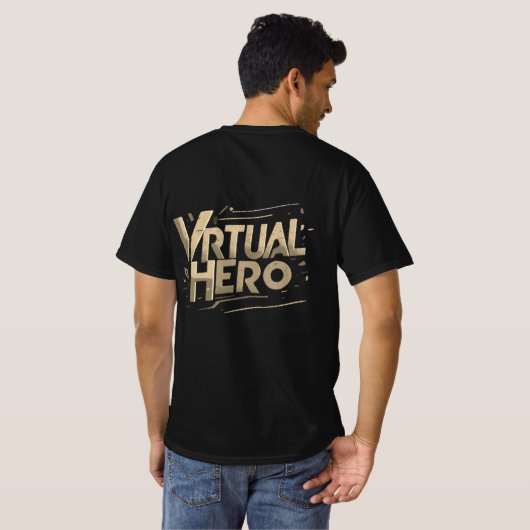 Virtueller Held T-Shirt (Schwarz voll)