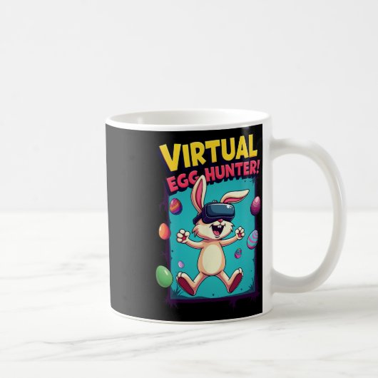 Virtueller Ostereier-Jäger - Lustiger Gamer Bunny Kaffeetasse (Rechts)