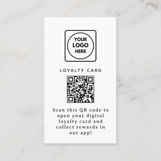 Virtueller QR | Benutzerdefinierter digitaler Belo Treuekarte (Vorderseite)