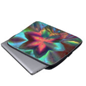 Virtueller Schmutz über Blume Kaleidoskop-Feuerora Laptopschutzhülle (Vorne Knopf)