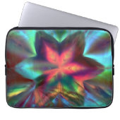 Virtueller Schmutz über Blume Kaleidoskop-Feuerora Laptopschutzhülle (Vorderseite)