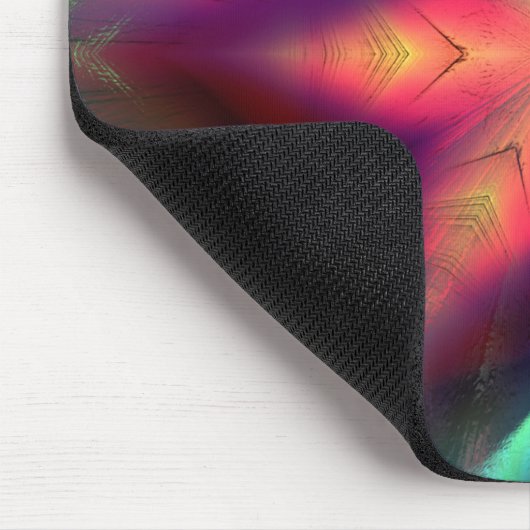 Virtueller Schmutz über Blume Kaleidoskop-Feuerora Mousepad (Ecke)
