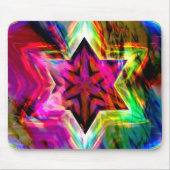 Virtueller Stern mit Rändern in bunten Neontönen Mousepad (Vorne)