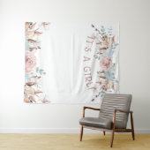 Virtueller Wald Boho-Duschhintergrund Wandteppich (Beispiel (Horizontal))