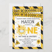 Virtuelles 1. Geburtstag Party Quarantäne 1. Gebur Einladung (Vorderseite)