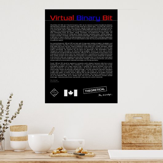Virtuelles Binärbit Poster (Küche)