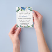 Virtuelles Brautparty Eukalyptus Blue Pink Flyer (Gruppe)