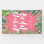 Virtuelles Brautparty für tropische Palmenblätter Banner (Horizontal)