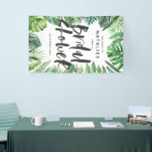 Virtuelles Brautparty für tropische Palmenblätter  Banner (Messeveranstaltung)