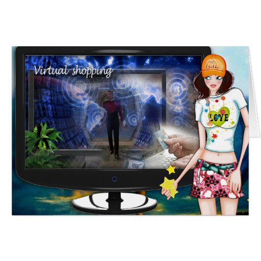 Virtuelles Einkaufen (Vorderseite (Horizontal))