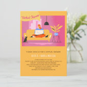 Virtuelles Einladungs-Baby oder Brautparty, Geburt Einladung (Stehend Vorderseite)